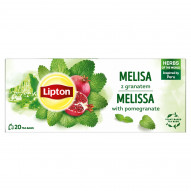 Lipton Herbatka ziołowa aromatyzowana melisa z granatem 24 g (20 torebek)