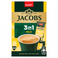 Jacobs 3in1 Mild Rozpuszczalny napój kawowy 222 g (20 x 11,1 g)