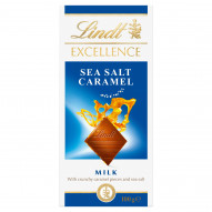 Lindt Excellence Czekolada mleczna z kawałkami karmelu i solą morską 100 g
