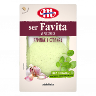 Mlekovita Favita Ser kanapkowy ze szpinakiem i czosnkiem 150g