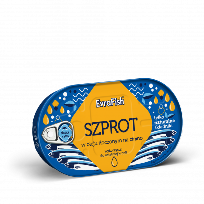 EVRAFISH Szprot w oleju tłoczonym na zimno 170 g