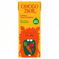 Owocozaur Sok 100 % tłoczony jabłko marchewka 200 ml