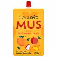 Owolovo Mus jabłko brzoskwinia mango 200 g