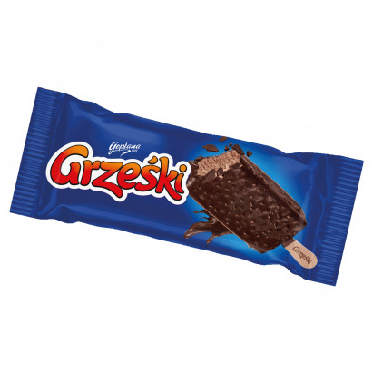 Grześki Lody kakaowe w czekoladzie z kawałkami wafli 100 ml