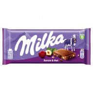 Milka Czekolada Mleczna Z Rodzynkami I Orzechami Laskowymi 100 G