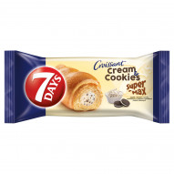 7 Days Cream & Cookies Super Max Rogalik Z Kremem Waniliowym Z Mlekiem I Kawałkami Ciastek 110 G