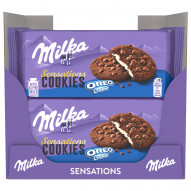 Milka Sensations Cookies Ciastka Kakaowe Z Kawałkami Czekolady I Nadzieniem O Smaku Waniliowym 156 G