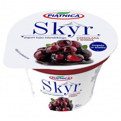 Piątnica Skyr jogurt typu islandzkiego czekoladowy z wiśnią 150 g