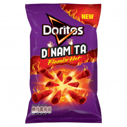 Doritos Dinamita Zwijane przekąski kukurydziane o smaku ostrego chilli i limonki 70 g 