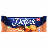 Delicje Szampańskie Biszkopty z galaretką morelową oblewane czekoladą 147 g