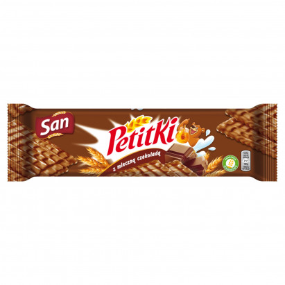 San Petitki herbatniki oblane czekoladą mleczną - 138 g