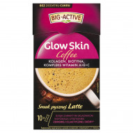 Big-Active Glow Skin Coffee Rozpuszczalny napój kawowy o smaku latte 100 g (10 x 10 g)