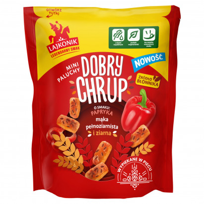 Lajkonik Dobry Chrup Mini paluchy o smaku papryka 100 g