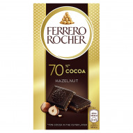 Ferrero Rocher Czekolada ciemna z nadzieniem z orzechów laskowych i kawałkami orzechów 90 g