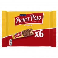 Prince Polo Classic Kruchy wafelek z kremem kakaowym oblany czekoladą 105 g (6 x 17,5 g)