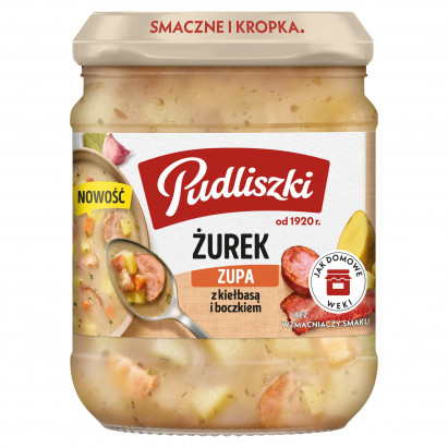 Pudliszki Zupa żurek z kiełbasą i boczkiem 440 g