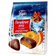 Tago Piernikowe serca z nadzieniem pomarańczowym 160 g