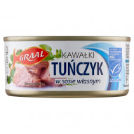 Graal Tuńczyk kawałki w sosie własnym 170 g