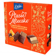E. Wedel Ptasie Mleczko o smaku pomarańczowo-czekoladowym w czekoladzie deserowej 340 g 