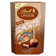 Lindt Lindor Tiramisu Praliny z czekolady mlecznej 200 g (15 sztuk)