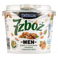 Bakoma 7 zbóż Men Jogurt z orzechami włoskimi i ziarnami zbóż 300 g