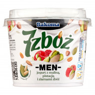 Bakoma 7 zbóż Men Jogurt z maliną pistacją i ziarnami zbóż 300 g