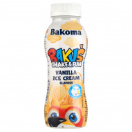 Bakoma Bakuś Shake & Fun Napój mleczny o smaku lodów waniliowych 230 g