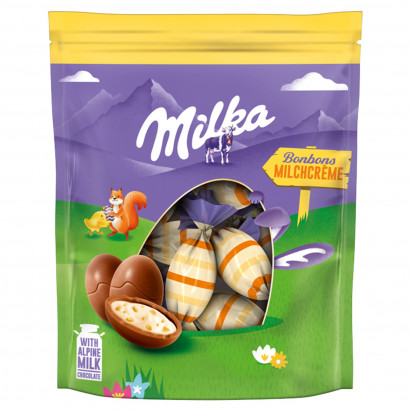 Milka Czekolada mleczna z nadzieniem mlecznym i kawałkami orzechów laskowych 86 g