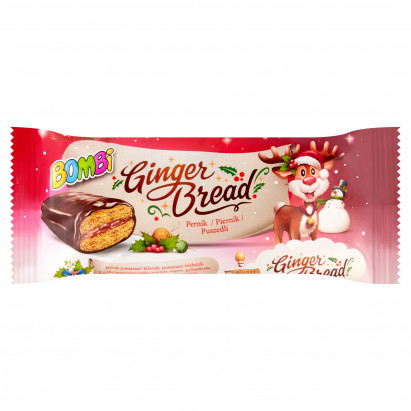 Bombi Piernik w polewie kakaowej z nadzieniem owocowo-pomarańczowym 50 g