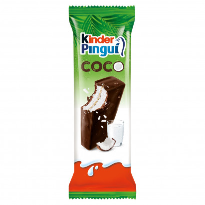 Kinder Pingui Coco Biszkopt z czekoladą mlecznym i kokosowym nadzieniem 30 g