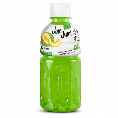 JumiJumi Napój melonowy z kawałkami galaretki kokosowej nata de coco 320 ml