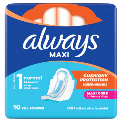 Always Maxi Podpaski Ze Skrzydełkami Normal (Rozmiar 1) 10 Podpaski