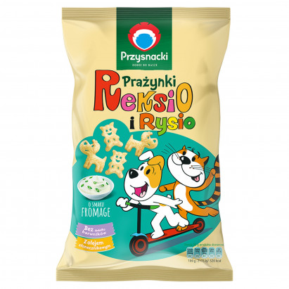 Przysnacki Reksio i Rysio Prażynki o smaku fromage 90 g