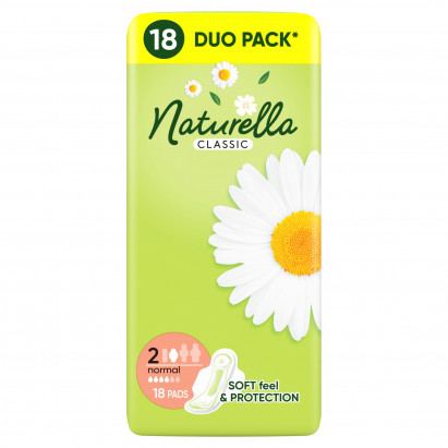 Naturella Classic Normal rozmiar 2 Podpaski ze skrzydełkami, × 18