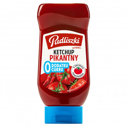 Pudliszki Ketchup pikantny 0 dodatku cukru 440 g