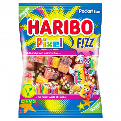 Haribo Pixel Żelki o smaku owocowym kwaśne 80 g