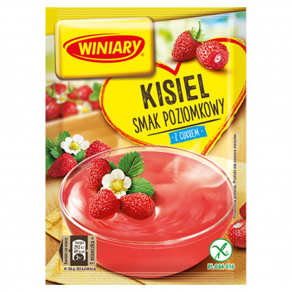 Winiary Kisiel z cukrem smak poziomkowy 77 g