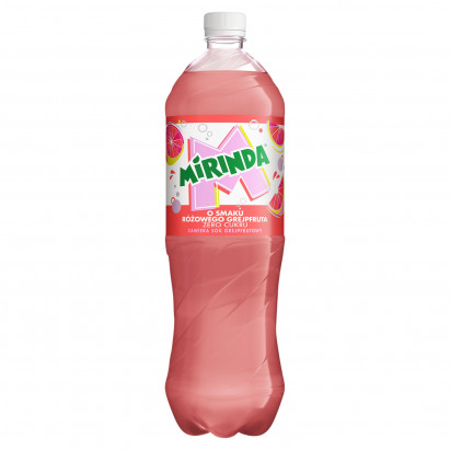 Mirinda Zero cukru Napój gazowany o smaku różowego grejpfruta 1,5 l