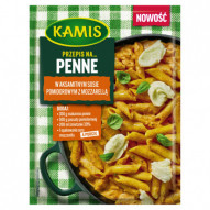 Kamis Przepis na penne w aksamitnym sosie pomidorowym z mozzarellą 35 g