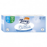 Foxy Cotton Ultra miękkie i wytrzymałe chusteczki 10 paczek