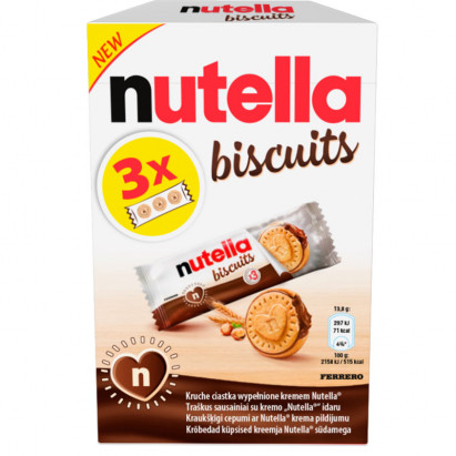 Nutella Kruche ciastka wypełnione kremem 3 x 41,4 g