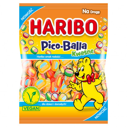 Haribo Pico-Balla Żelki o smaku owocowym kwaśne 80 g