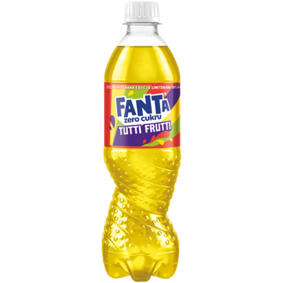Fanta Zero cukru Tutti Frutti Napój gazowany o smaku owocowym 500 ml