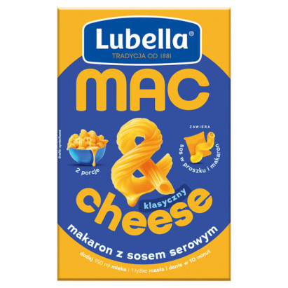 Lubella Mac & Cheese Makaron z sosem serowym klasyczny 160 g