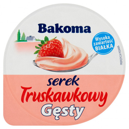 Bakoma Serek truskawkowy gęsty 150 g