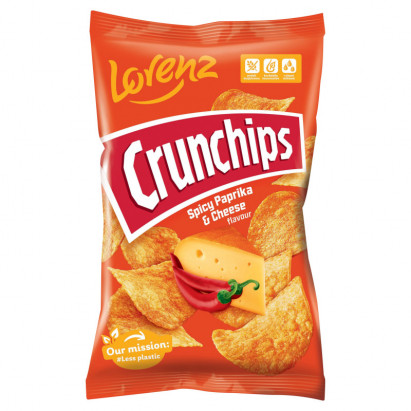 Crunchips Chipsy ziemniaczane o smaku pikantnej papryki i sera 130 g