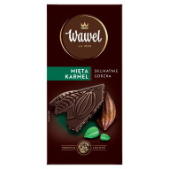 Wawel Czekolada delikatnie gorzka mięta karmel 90 g