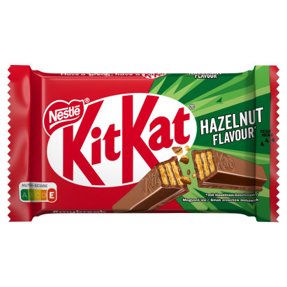 KitKat 4Finger Baton w mlecznej czekoladzie o smaku orzecha laskowego 41,5 g