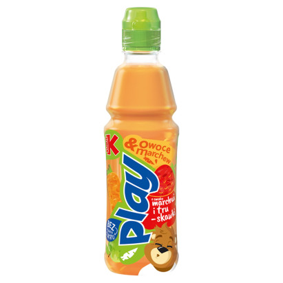 Kubuś Play Owoce & Marchew Napój o smaku marchwi i truskawki 400 ml