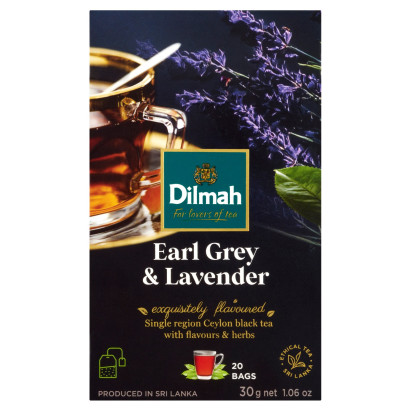 Dilmah Cejlońska herbata czarna aromatyzowana earl grey i lawenda 30 g (20 x 1,5 g)